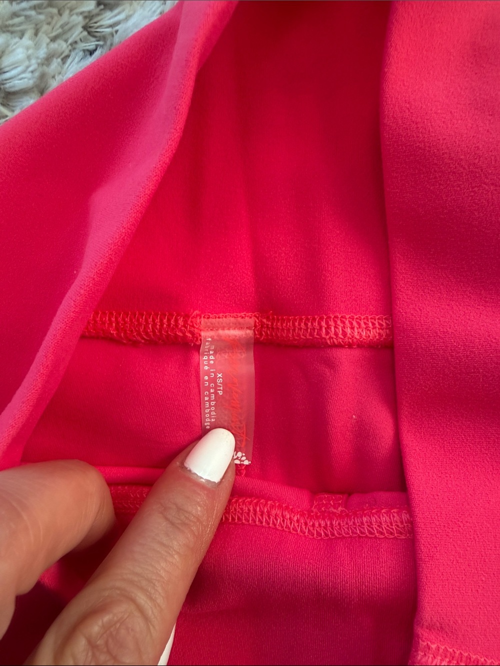 Free People High-Rise Hot Pink Bike Shorts - Picture 4 of 5